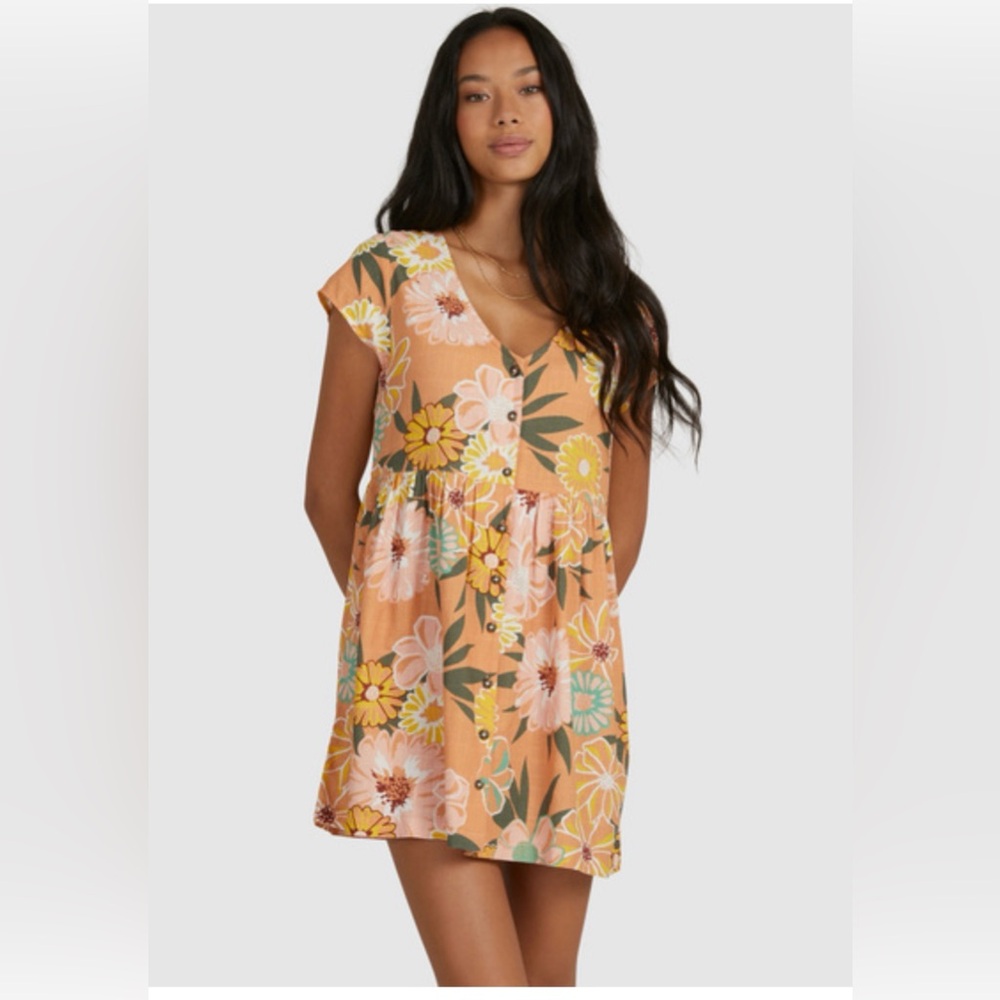 Roxy Floral 🌼 print button down dress.  Size XS.